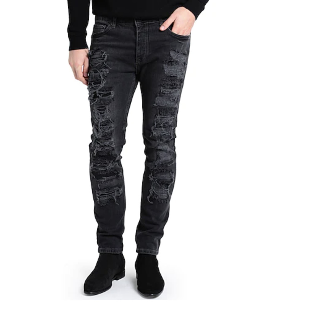 TOPMAN Stretch Skinny Jeans In Black - Picture 2 of 13